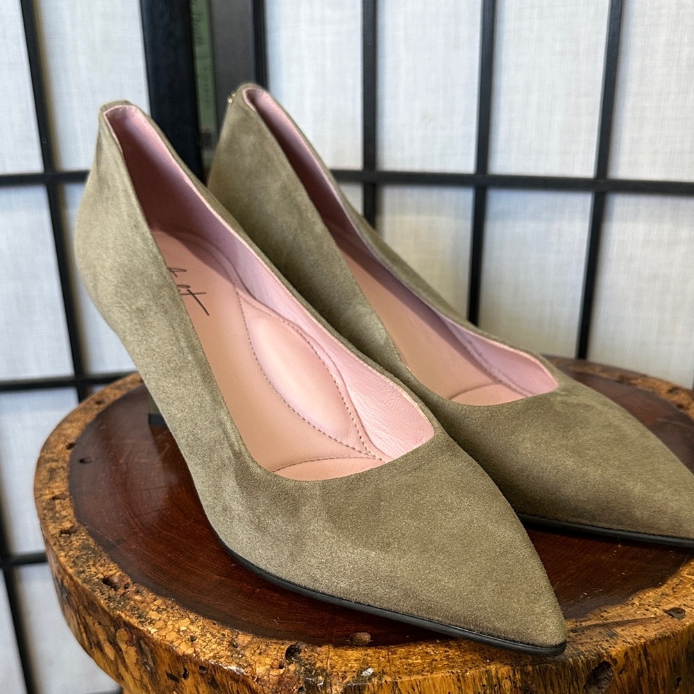 Naot Margo Olive Green Suede Heels NEW Comfort Size 39 NEW - Picture 5 of 13